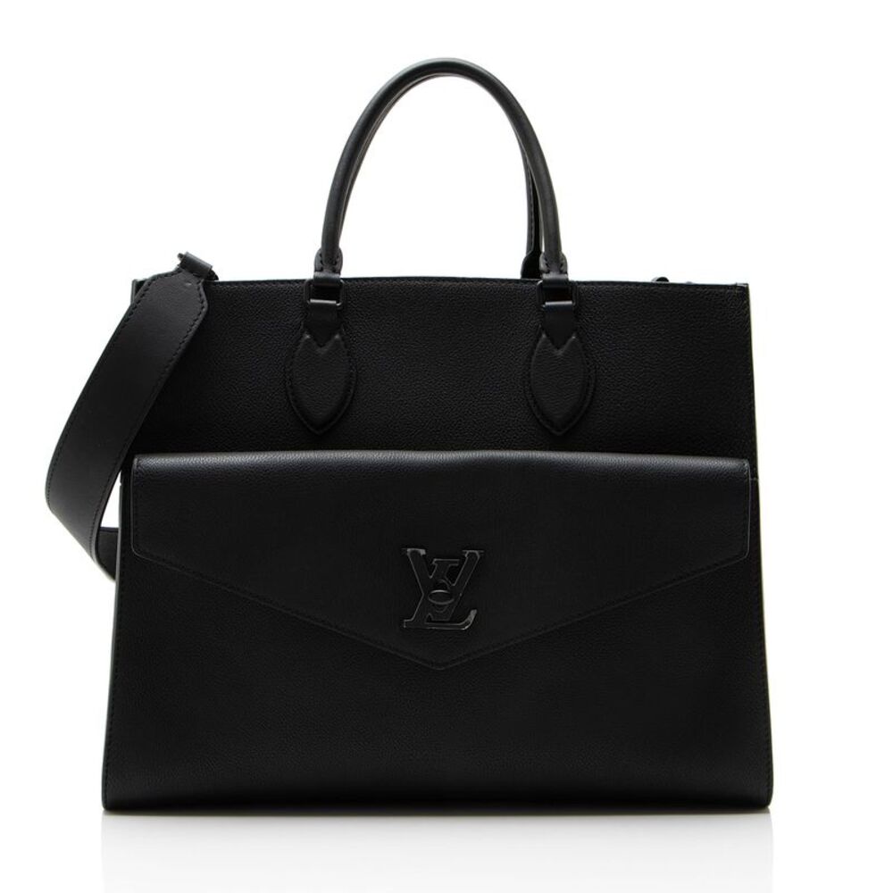 Louis Vuitton Calfskin Lockme MM Tote